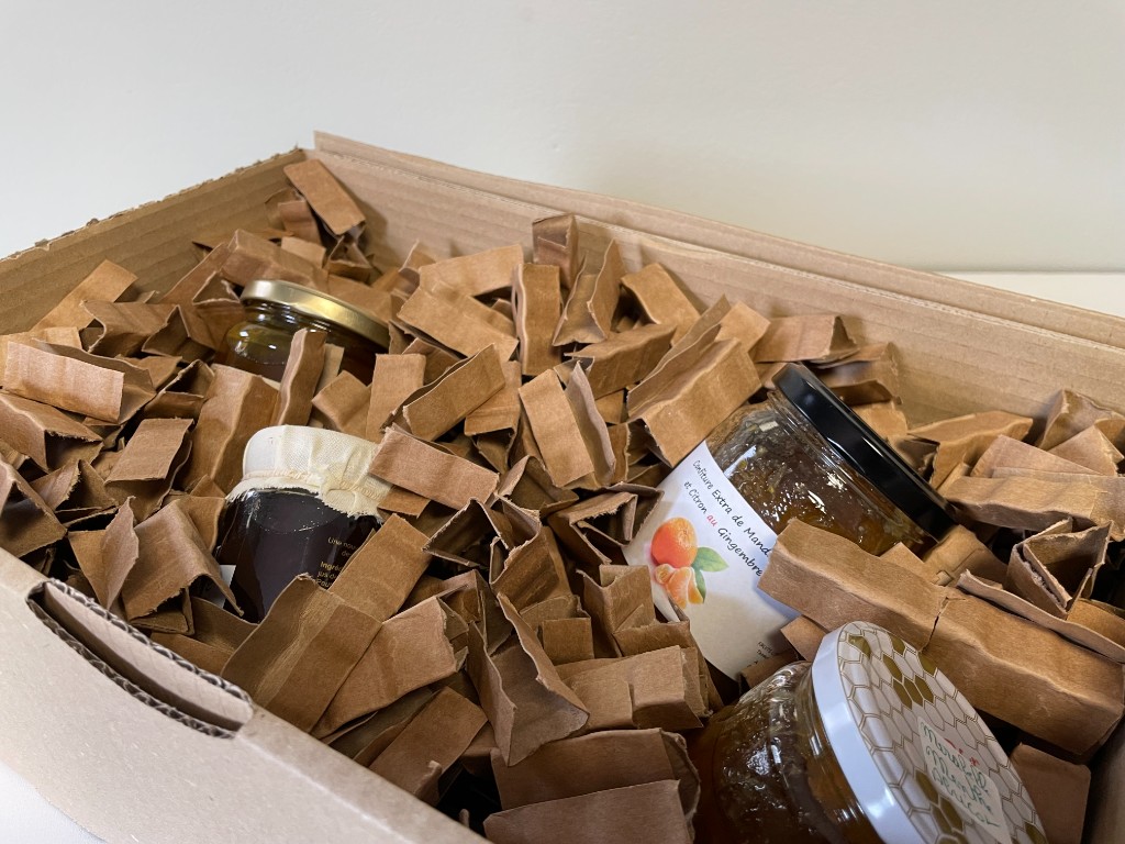 Calage de produits fragiles avec chips Cal'Paq